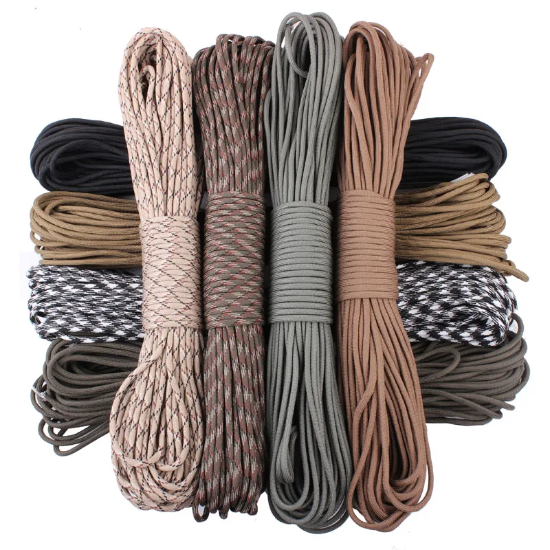 

Rainbow Paracord 550 Paracord Parachute Cord Lanyard Ropew outdoor Climbing paracord Camping tool free shipping