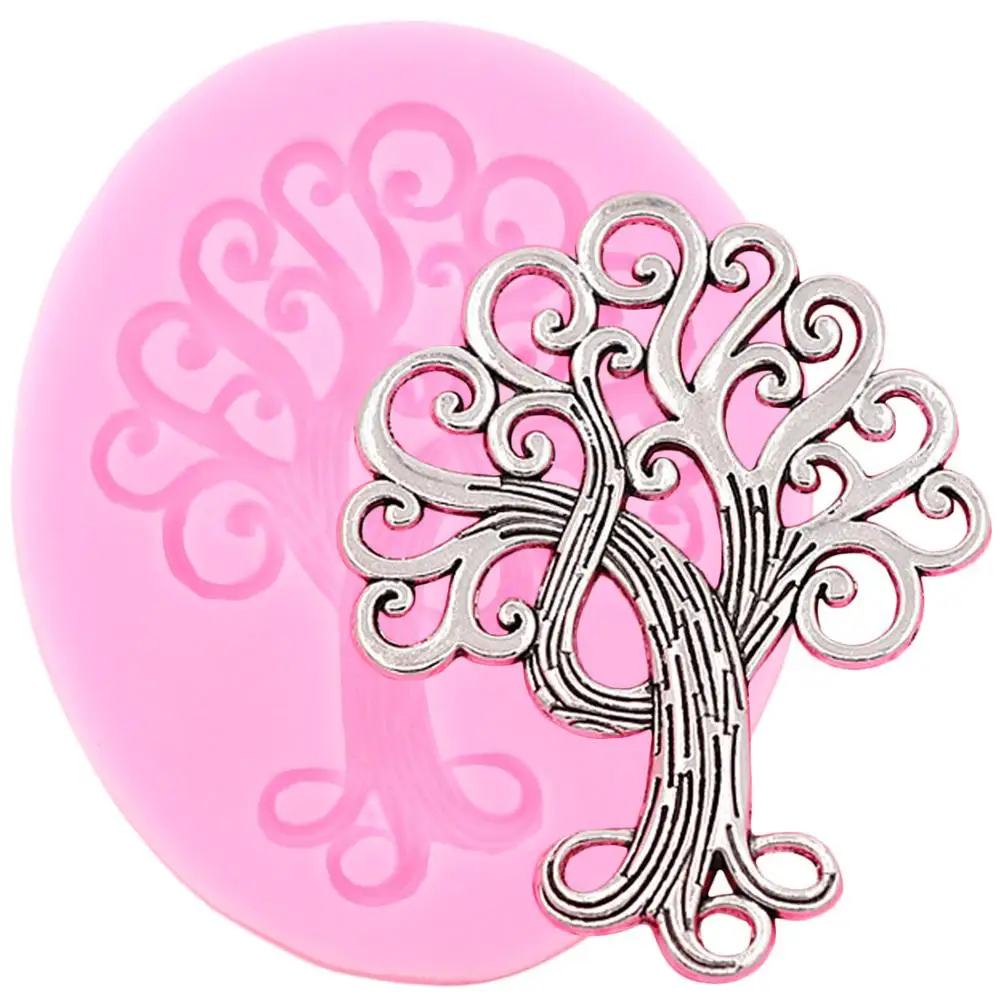 

3D Trees Silicone Mold Polymer Resin Clay Fondant Mould Cake Decorating Tools Sugar Craft Chocolate Baking Cookie Molds