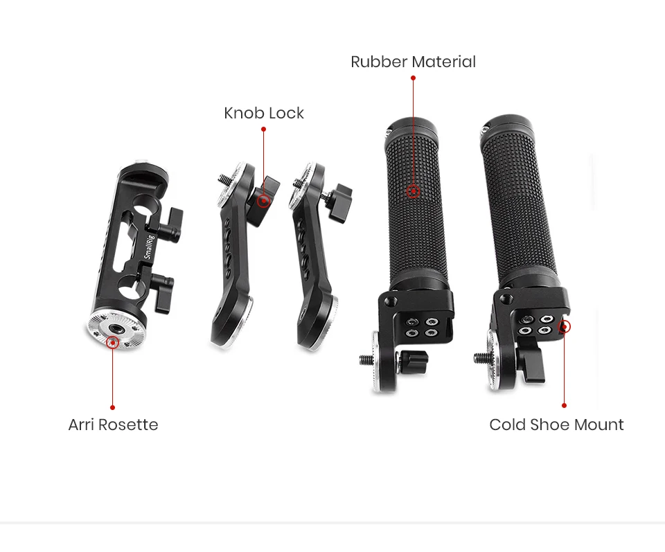 SmallRig резиновый наплечный Поддерживающий Набор Arri Rosette Rig наплечный стабилизатор ручка набор с 15 мм зажимом-2002