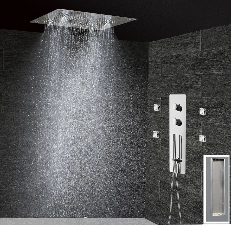 Design in acciaio INOX Multi blocco//media porta RUBINETTO TERMOSTATO TESTA