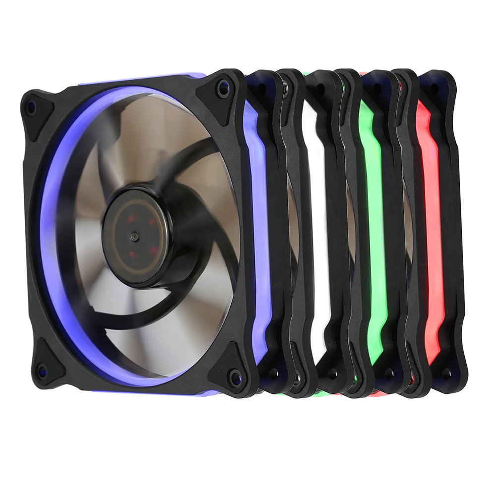 Segotep CPU Cooler 120mm Silent Computer PC Case Cooler Fan LED Lights