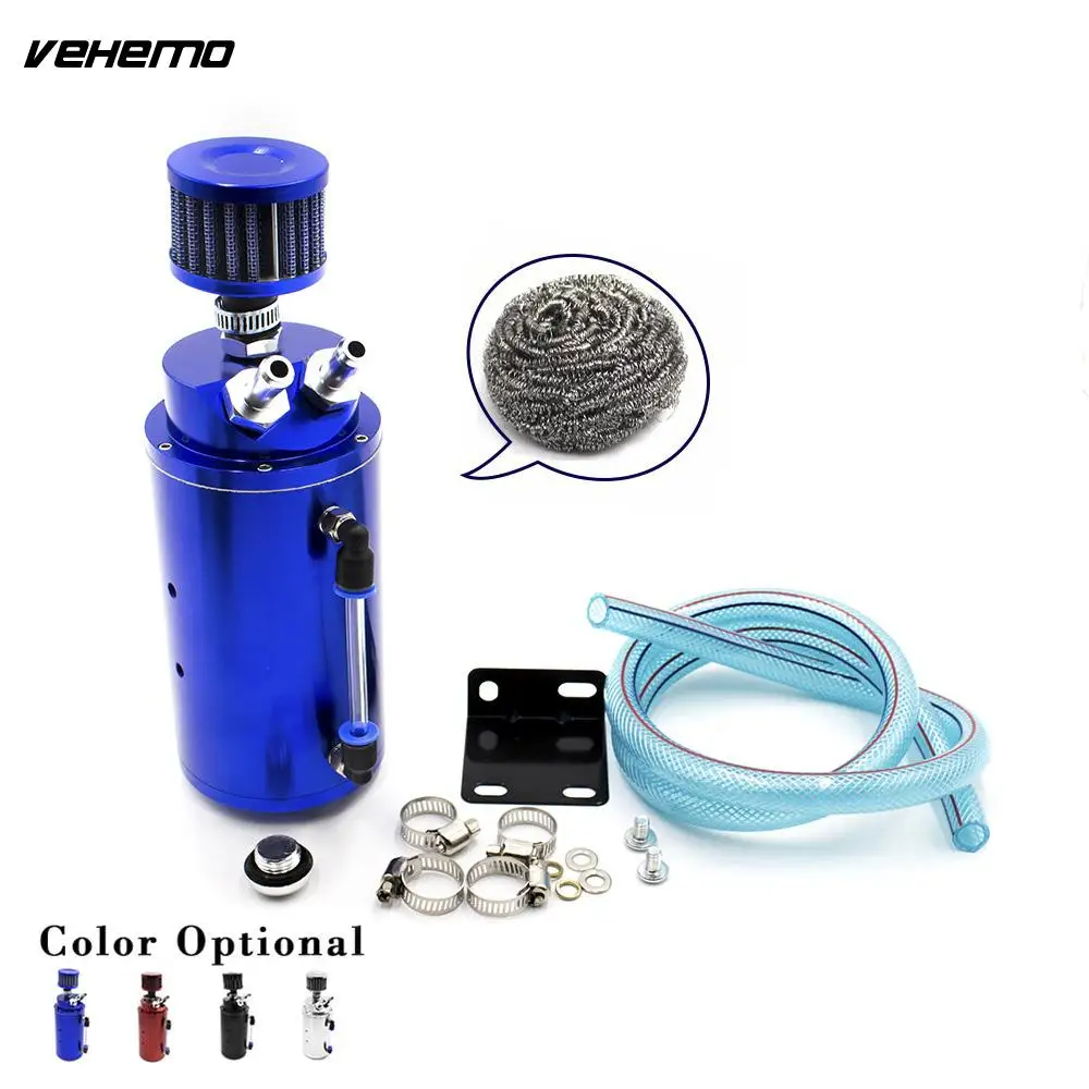 

Vehemo Alloy Oil Catch Tank Can Oil Catch Reservoir Racing Engine Oil Catch Durable Eco-Friendly Filter
