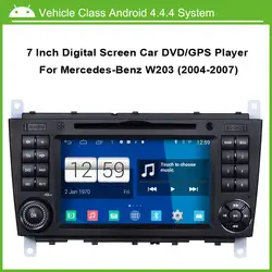 Android Автомобильный DVD Video Player для Mercedes Benz C Class W203 2004-2007 Навигации GPS Multi-touch Емкостный экран, 1024*600