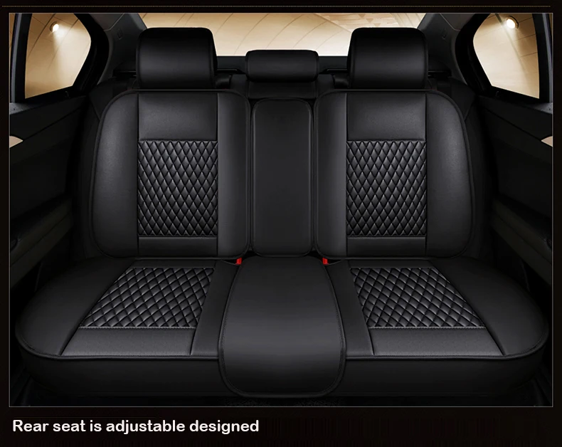 Класса люкс из искусственной кожи авто универсальное автокресло крышка чехол на автомобильное сиденье для Audi TT/Q/A1 A3 A4 A6 A7 A8 A6L черный/бежевый/красный