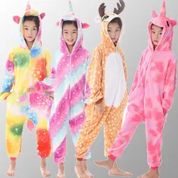 Пижама с единорогом для мальчиков и девочек, стежка, панда, детский комбинезон, одежда для сна, детские костюмы для косплея, комбинезоны с