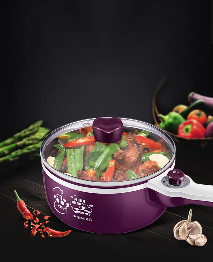 Multifunction Mini Electric Ceramic Frying Pot Frying Pan Mini Grill