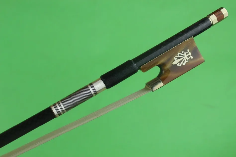 

New PRO grillwork Carbon fiber violin bow 4/4 size Ox horn frog