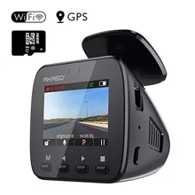 Car DVR WiFi Dash Cam with GPS AKASO V1 1296P Full HD Dash Camera for Cars 16GB Memory Card Included Phone App 170° Wide Angle