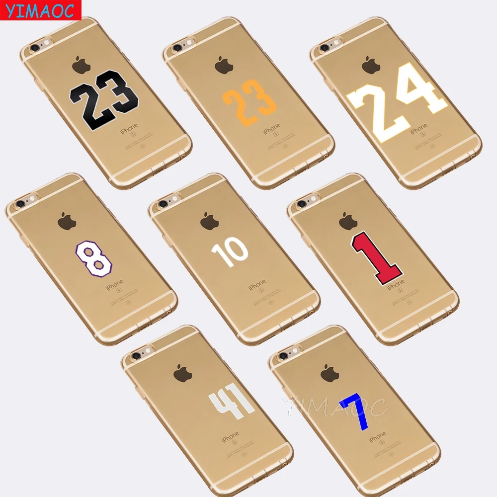 

YIMAOC Funny basketball number design Soft TPU Silicone Case Cover for iPhone 8 7 6 6S Plus 5 5S SE X XS Max XR Coque Shell Case