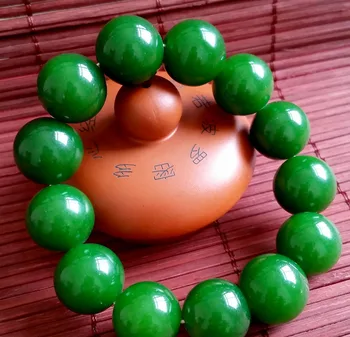 

16MM Hot natural jasper bracelet / Men 's Hetian jade beads bracelet
