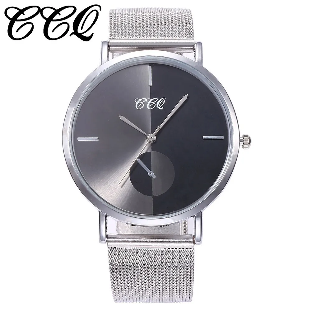 

CCQ Brand Fashion Women Silver Mesh Quartz Watch Ladies Famous Brand Wrist Watch Female Clock Montre Femme Relogio Feminino
