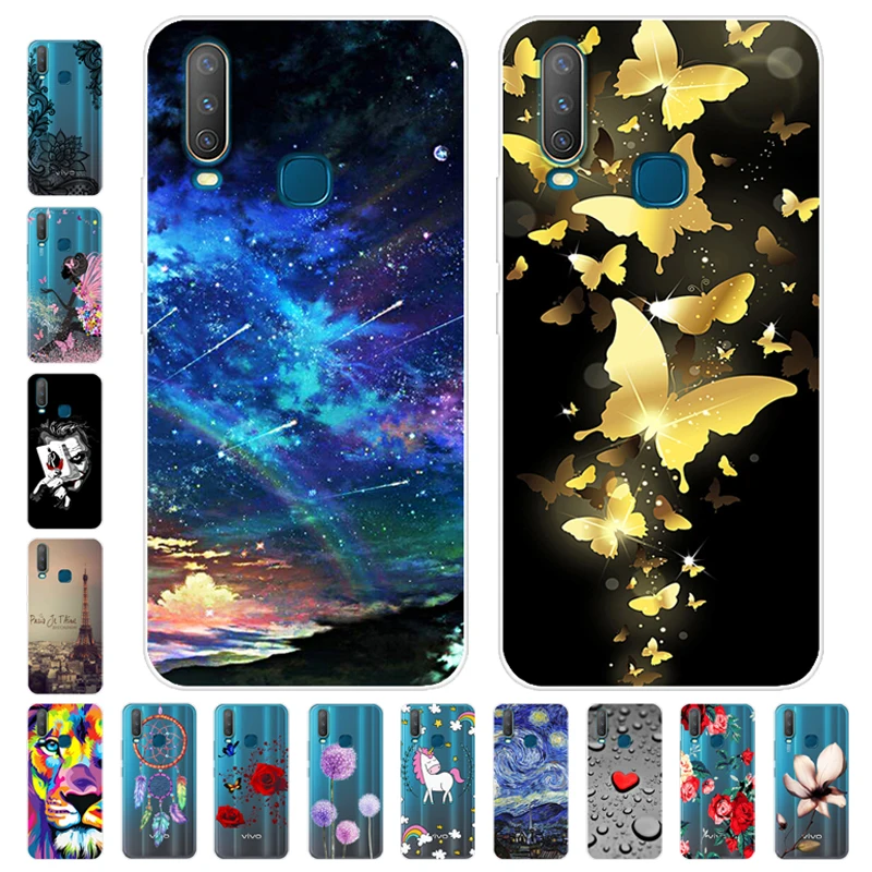 Мультяшный чехол Vivo Y17 мягкий силиконовый накладка для телефона Y 17 VivoY17