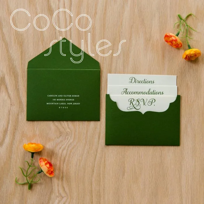  Cocostyles bespoke garden floral and greenery design invitation card set with colorful printing for - 32890568542