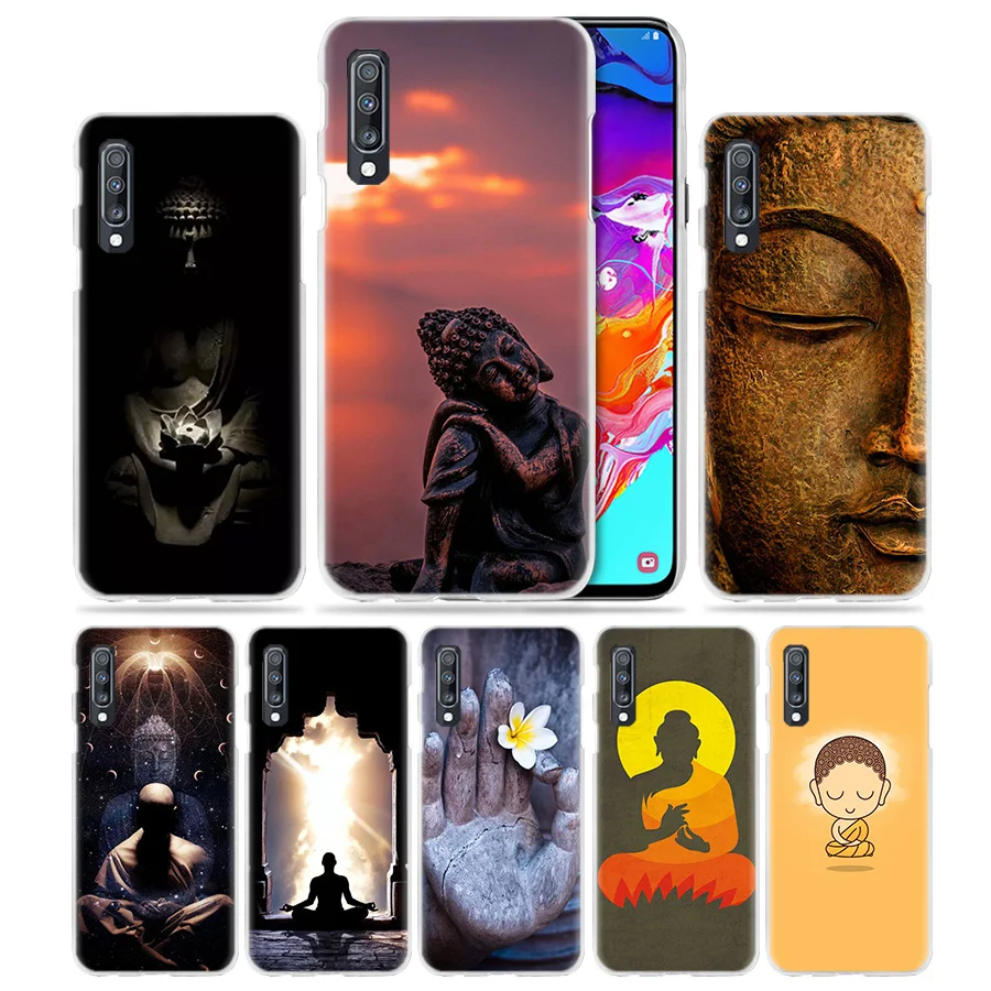 

PC Case for Samsung Galaxy A50 A70 A20e A40 A30 A20 A10 A8 A6 Plus A9 A7 2018 Hard Clear Phone Cover Religious Buddha Meditation