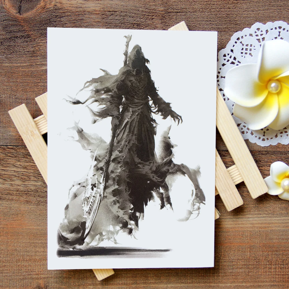 

Waterproof Temporary Tattoo Sticker grim Reaper tattoo Water Transfer Flash Tattoo fake tattoo for women men kids #750
