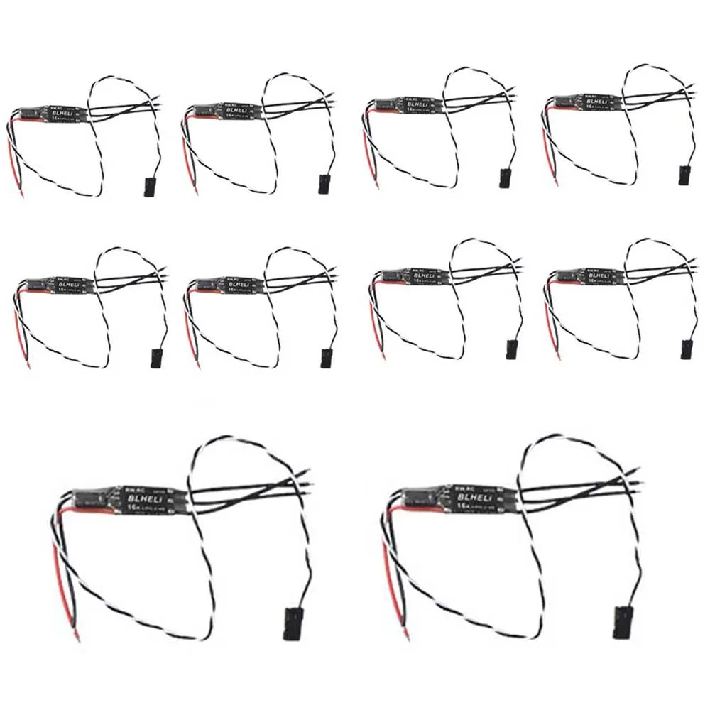 

RW.RC BL16A Mini 16A BLHeli ESC OPTO 2-4s for Mini Mult-rotor Racing Quad 6pcs