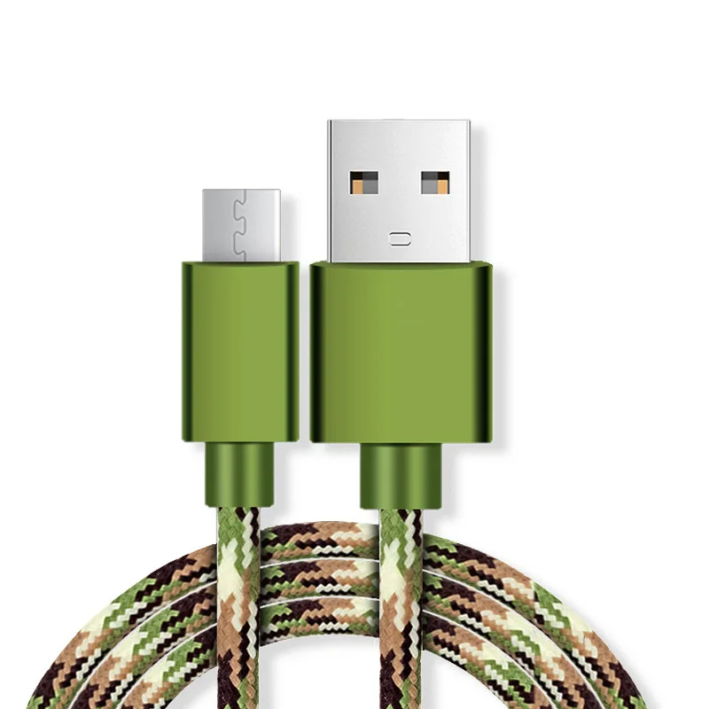100pcs lot 3.3Ft Micro USB Charging Cable Camo Design Fashion Charger For iphone 5 6 7 plusin