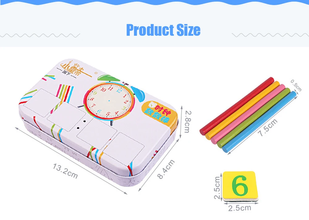 Деревянные детские математические игрушки Счетные палочки Развивающие игрушки для игры с железной коробкой Монтессори математический детский подарок