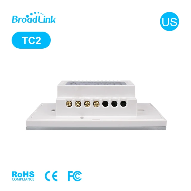 TC2-1-US 220 V BroadLink настенный выключатель, американская версия Smart Wall сенсорный выключатель, 1 банда 1 способ, переключатель дистанционного управления из любого места через 3g/4G