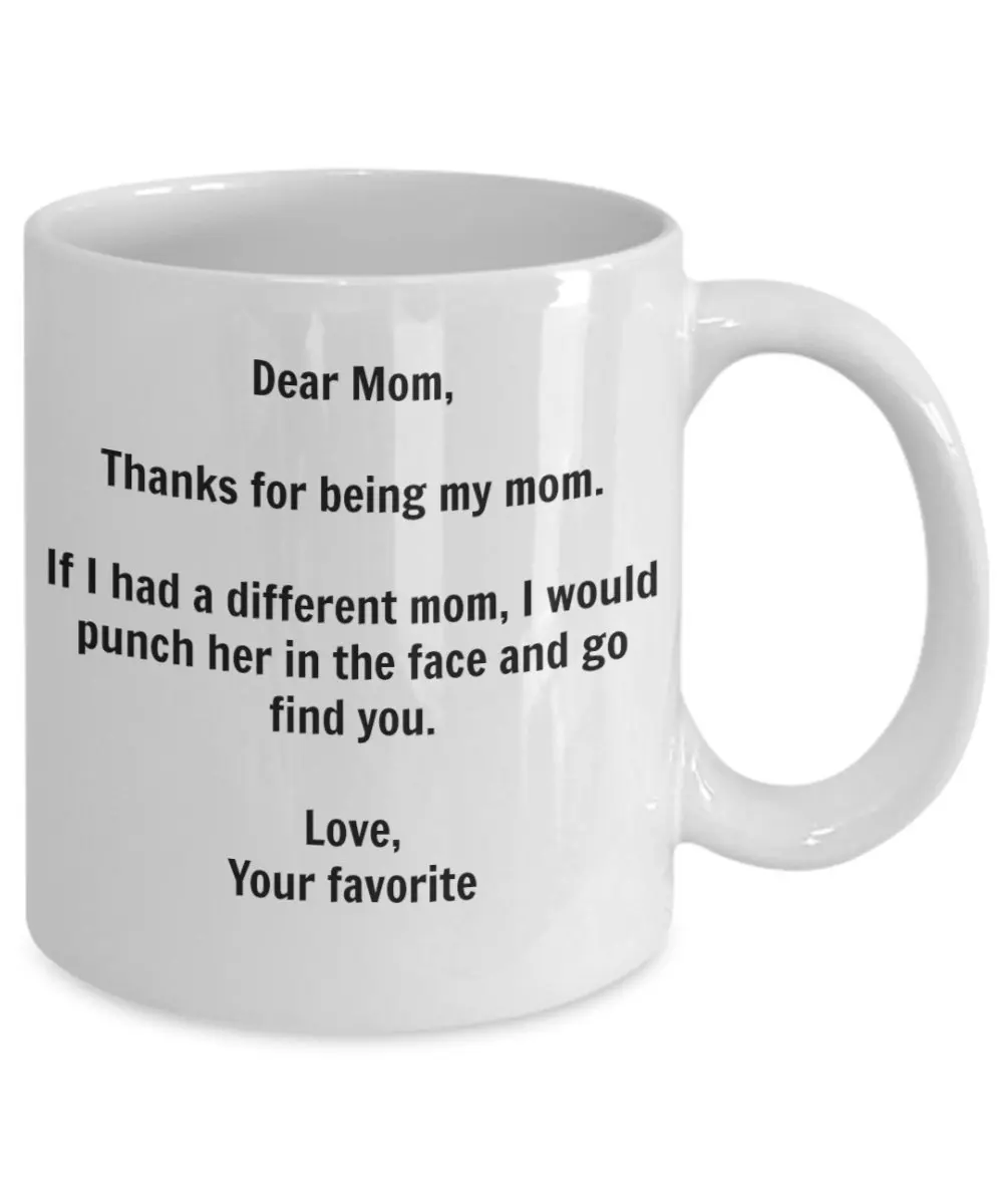 Funny Mother's Day Gifts I'd Punch Another Mom In The Face coffee cups