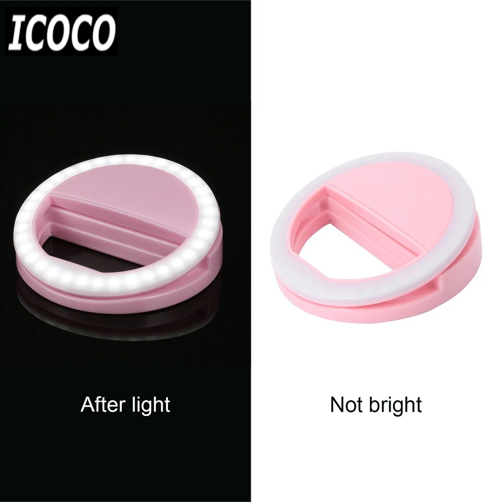 ICOCO портативный мобильный телефон Selfie Light Clip On Lamp светодиодное кольцо для