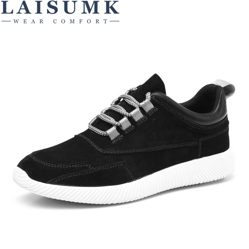 

LAISUMK 2019 Hot Sale Men's Shoes Genuine Leather Holes Design Breathable Shoes Spring Autumn Business Men Leather Casual Shoes