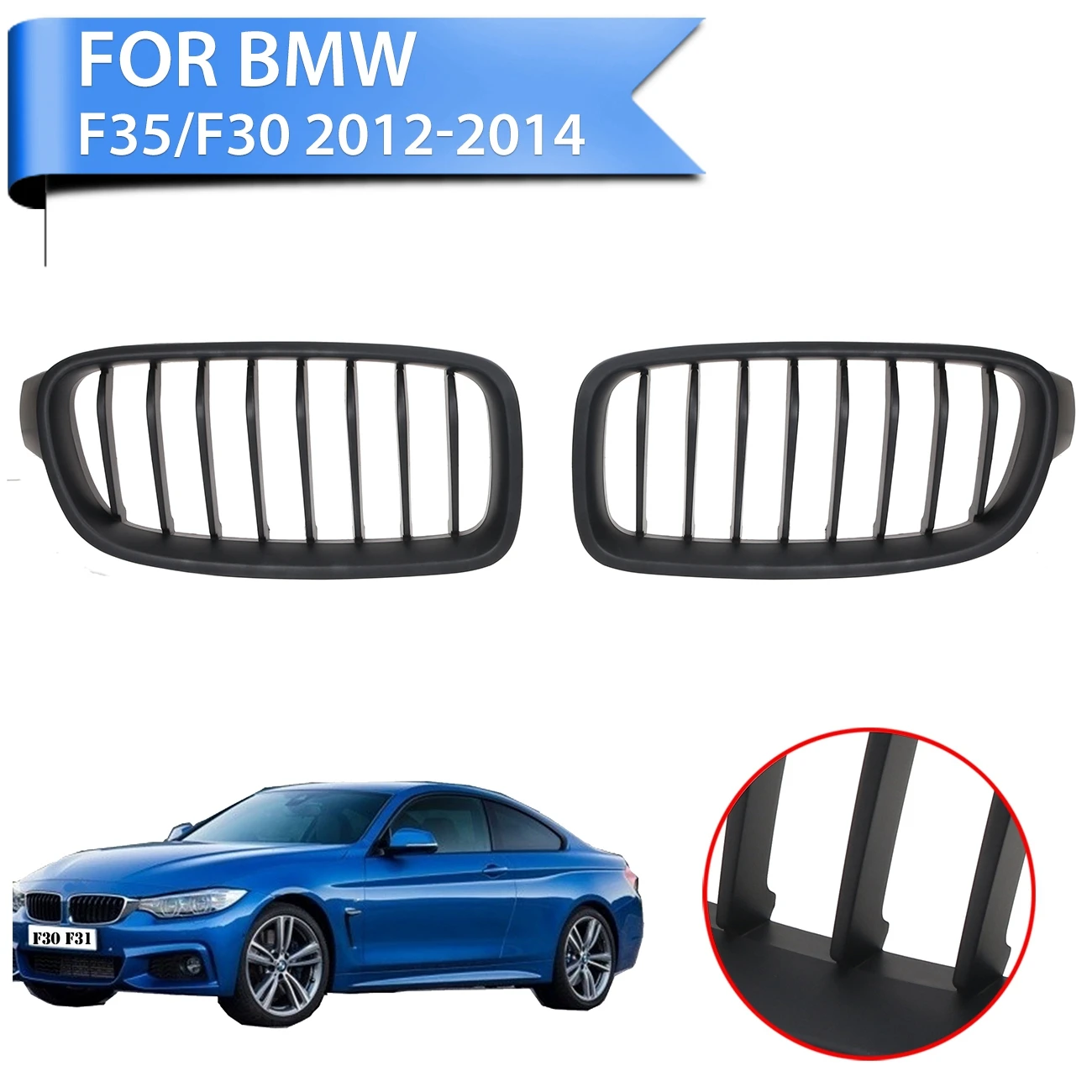 Передняя защитная сетка для BMW F30 F31 F35 320i 328i 2010 2011 2012 2013 2014 4 двери # Чехол|kidney grill|front