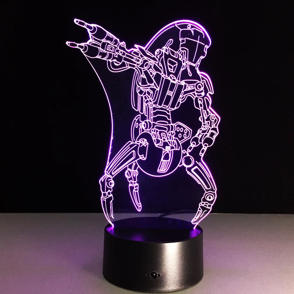 

Star Wars Lamp 3D Visual Led Desk Villain Jedi Robot Illusion Touch USB Night Light Child Baby Bedroom Toy Decor Birthday Gifts