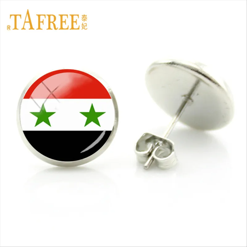 TAFREE флаг Турции Испании Японии Швеции серьги гвоздики 28 видов мира фото