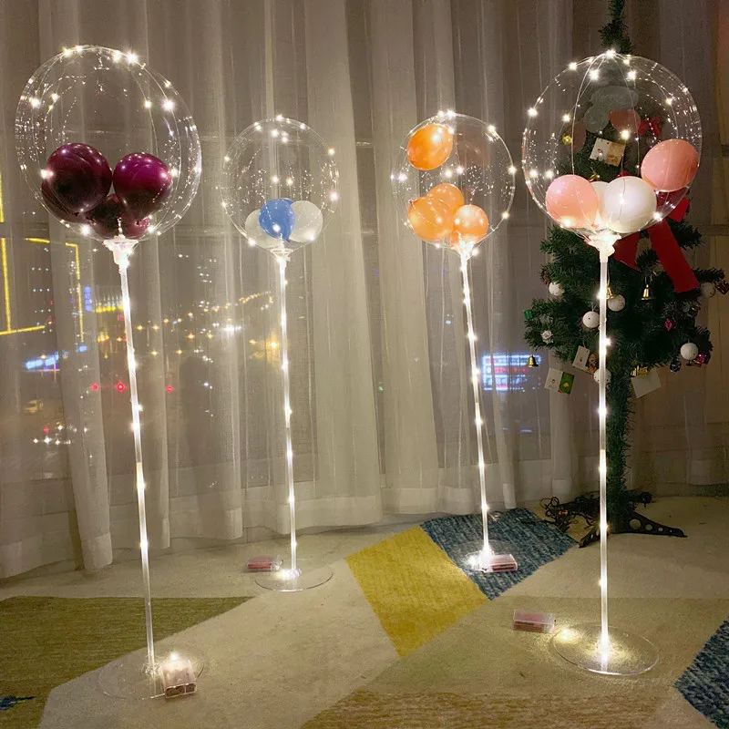 

1set LED Balloons Ballon Stick Holder Birthday Party Decorations Kids Globos Stand Wedding Decoration Balloon Baby Shower Baloon