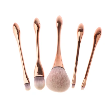 

5Pcs Shiny Kabuki Foundation Eye Shadow Concealer Loose Powder Blush Cosmetics Brush Makeup Brushes Sets