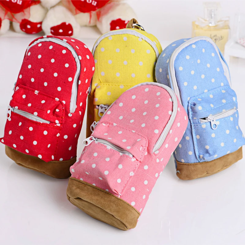 

Coin Purse Pocket Point book bag shape Coin Wallet  Student  multi-functional large capacity canvas Coin Purse LJWH-7