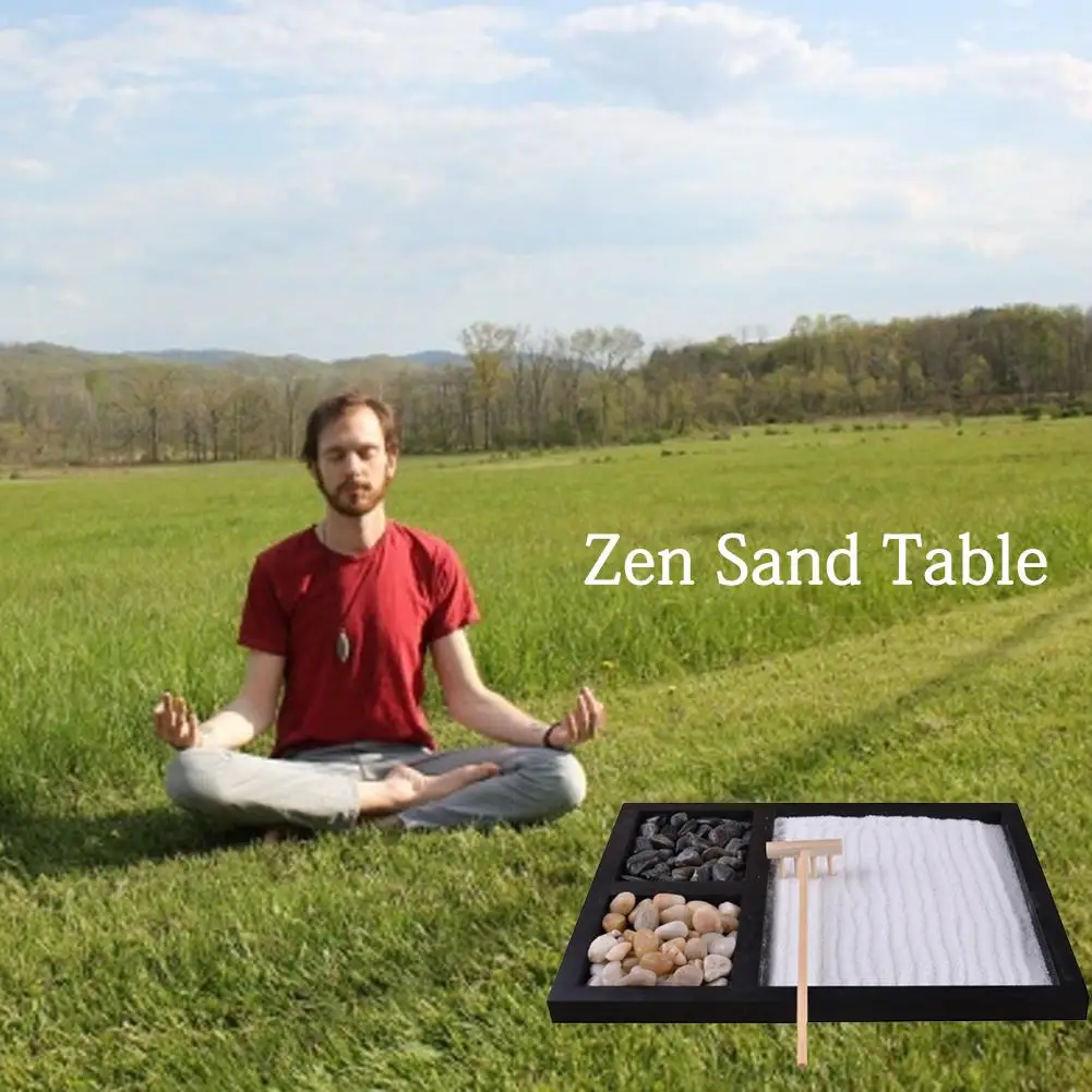 AUGKUN Zen песочный стол, микро Ландшафтные украшения, украшение для дома, офиса, медитация, песочный стол, украшение из смолы, ремесла