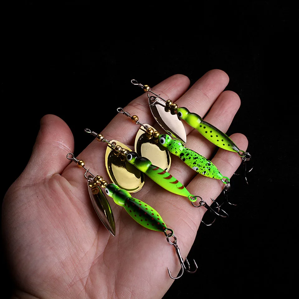 WALK FISH 4 шт./лот 9 см 14 г рыболовные приманки ложка металлическая блесна