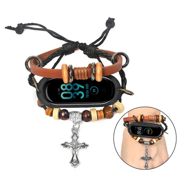 

Retro Cross Weave Strap Bracelet Replacement Wriststrap for Xiaomi Mi Band 3/4 GDeals