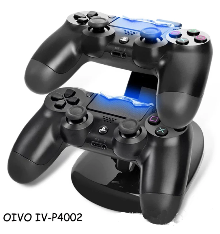 PS4 4 LED зарядная станция с двумя USB док-станциями игровой контроллер подставка для