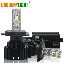 CNSUNNYLIGHT Super Bright LED Car Headlight H7 H11/H8 9005/HB3 9006/HB4 9012 D1/D2/D3/D4 H4 H13 45W 6800Lm/Bulb 6000K Pure White