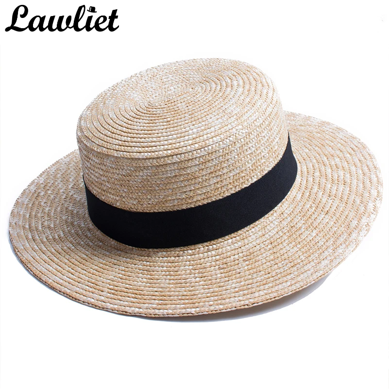 Cena Damskie szerokie rondo letnie kapelusze plażowe naturalny kapelusz słomkowy kapelusze płasko zakończony kapelusze przeciwsłoneczne sukienka czapka pokaz mody Chapeau Feminino czapka przeciwsłoneczna