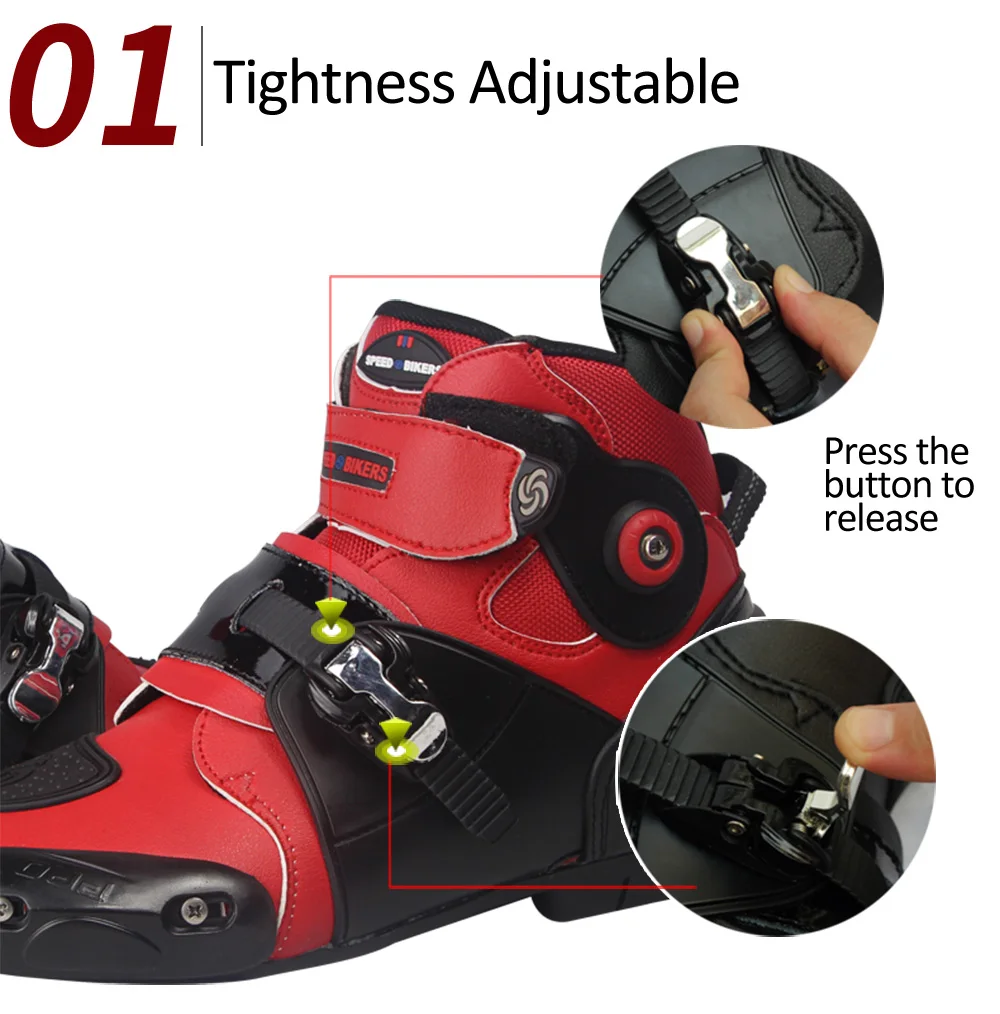 Профессиональные износостойкие мотоциклетные ботинки для верховой езды с защитой от столкновений; нескользящая Мужская обувь; Bota; регулируемая обувь для мотокросса и гонок; Botas