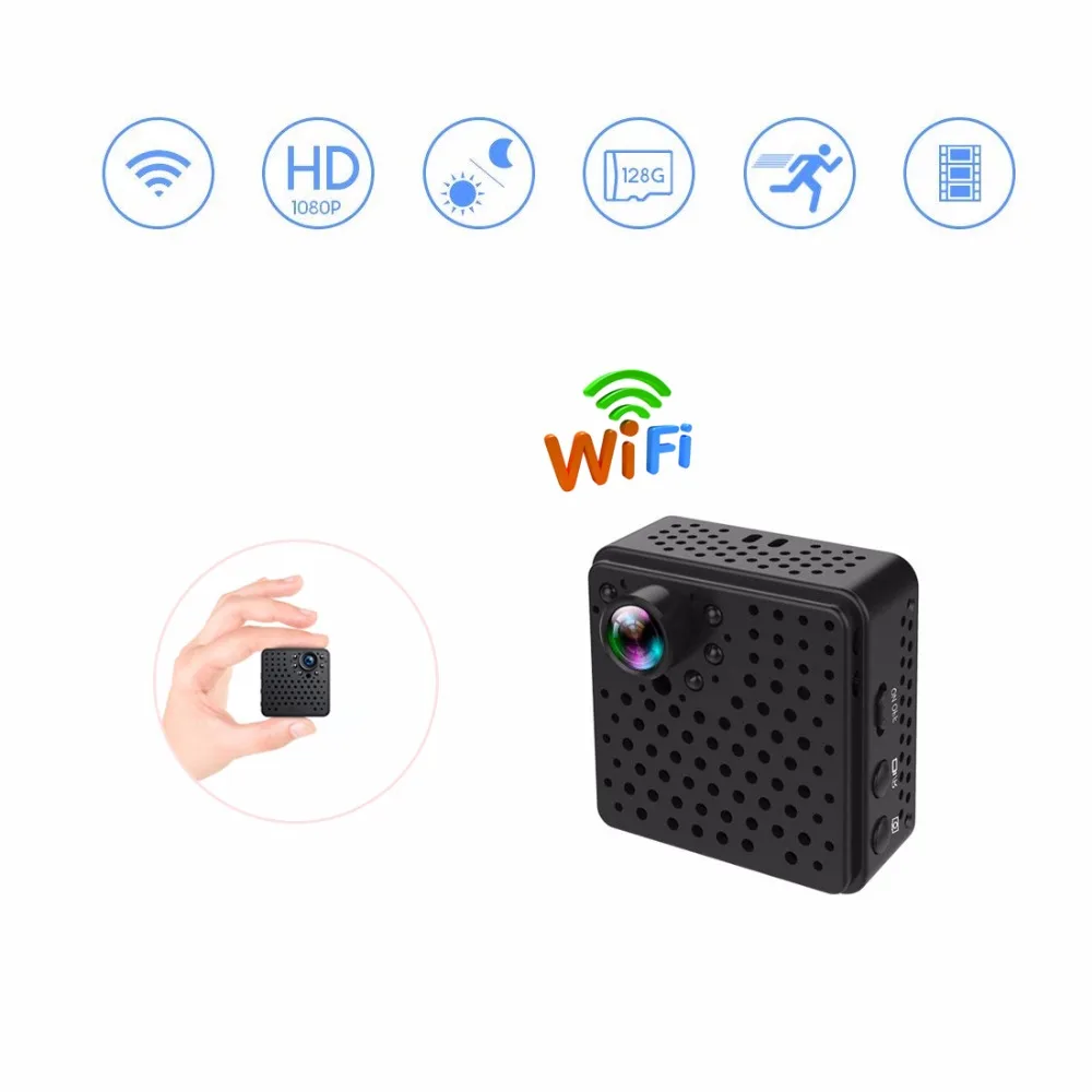 

Mini Camera Wifi IP 1080P Mini Camcorders with Motion Sensor Night Vision Security camera Magnetic Clip Video for iphone Android