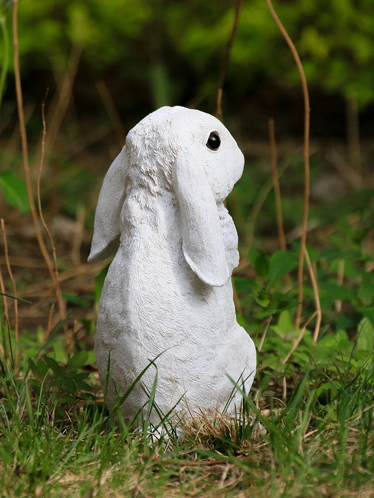 Simulation Resin Sitting Rabbit Home Decoration Handicrafts Creative Animal Rabbit Model Garden And Wedding Decoration Gift Simulation Resin Sitting Rabbit Home Decoration Handicrafts Creative Animal Rabbit Model Garden And Wedding Decoration Gift