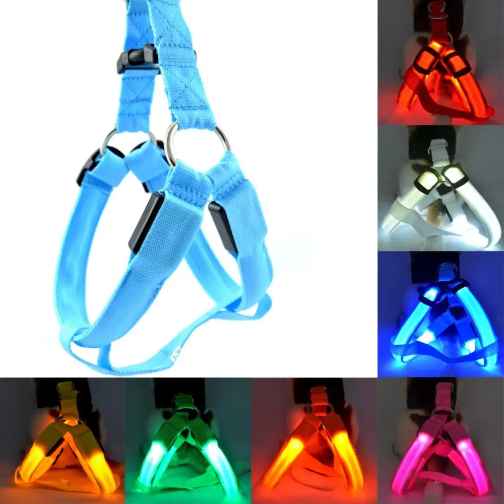Pet Dog Collar Luminous Dogs Harnesses Luminous Led Flashing Light