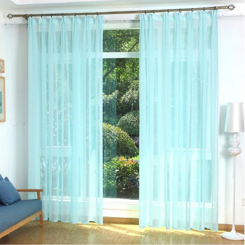 

White Curtains Solid White Tulle Modern Curtains for Living Room Transparent Tulle Curtains Window Sheer for the Bedroom