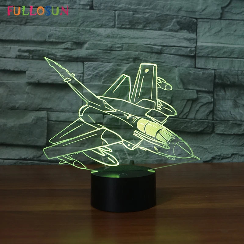  USB Light Airplane Model Desk Lamp Living Room Embellish Night Light LED 3D Lamp for Gift