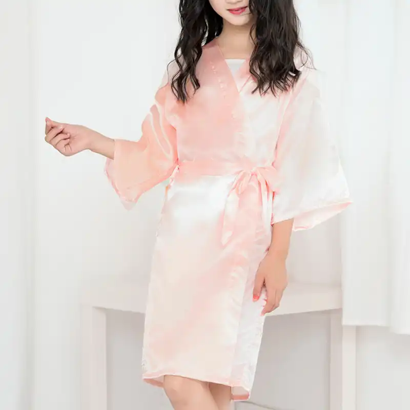 infant silk robe