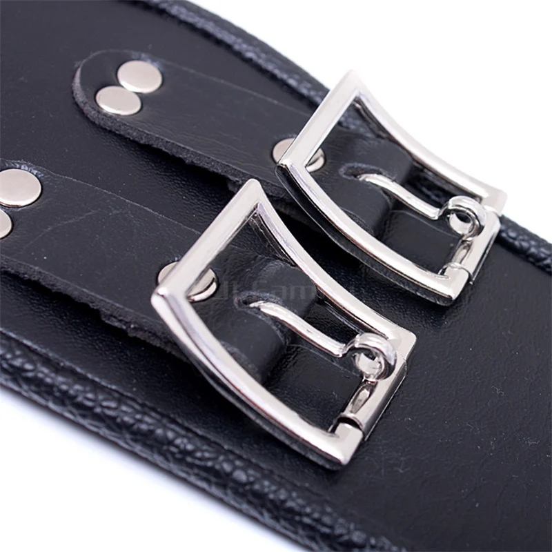 Черный кожаный BDSM Collar с выдвижной кольцо для взрослых Секс игрушки Регулируемый