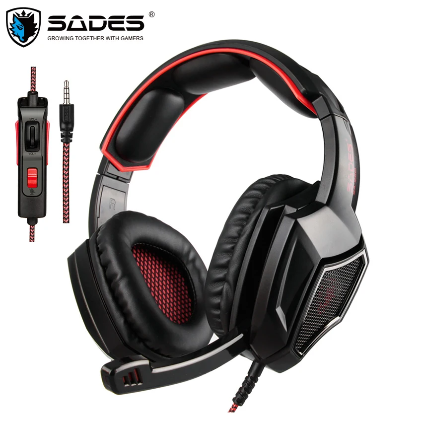 Sades SA-920 плюс PC Gaming Headset шлем PS4 геймер стерео наушники с микрофоном для новых Xbox One сотовый телефон ноутбук