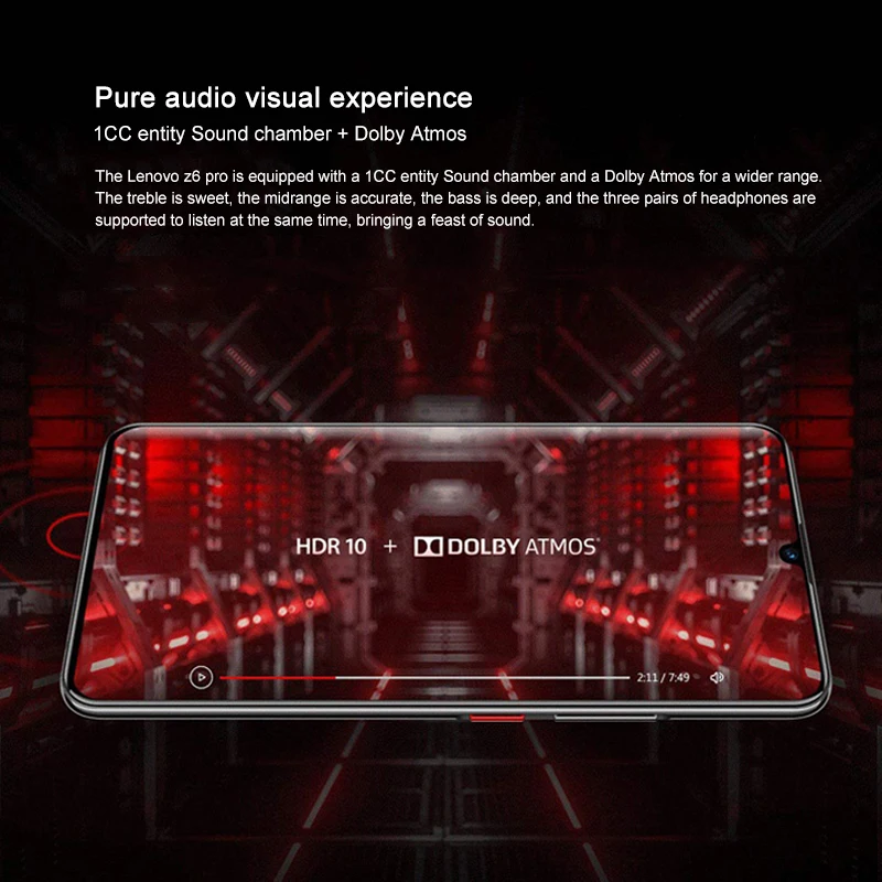 Lenovo Z6 Pro 6 39 дюймов AMOLED экран капли воды Snapdragon 855 Восьмиядерный 4000 мАч четыре задние