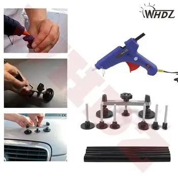 

Paintless Dent Removal Tools 14PCS Car Repair Kit PDR Tools Bridge Puller Set with 100w Glue Gun and 10mm X 220mm Glue Stricks
