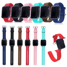 Weaving Silicone Strap for Apple Watch Band 42mm 44mm 40mm 38mm Watch Band for Iwatch Series 1/2/3/4 Replaceable Accessories